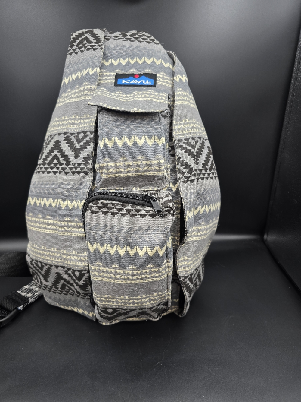 KAVU Men's Gray Patterned Sling Bag